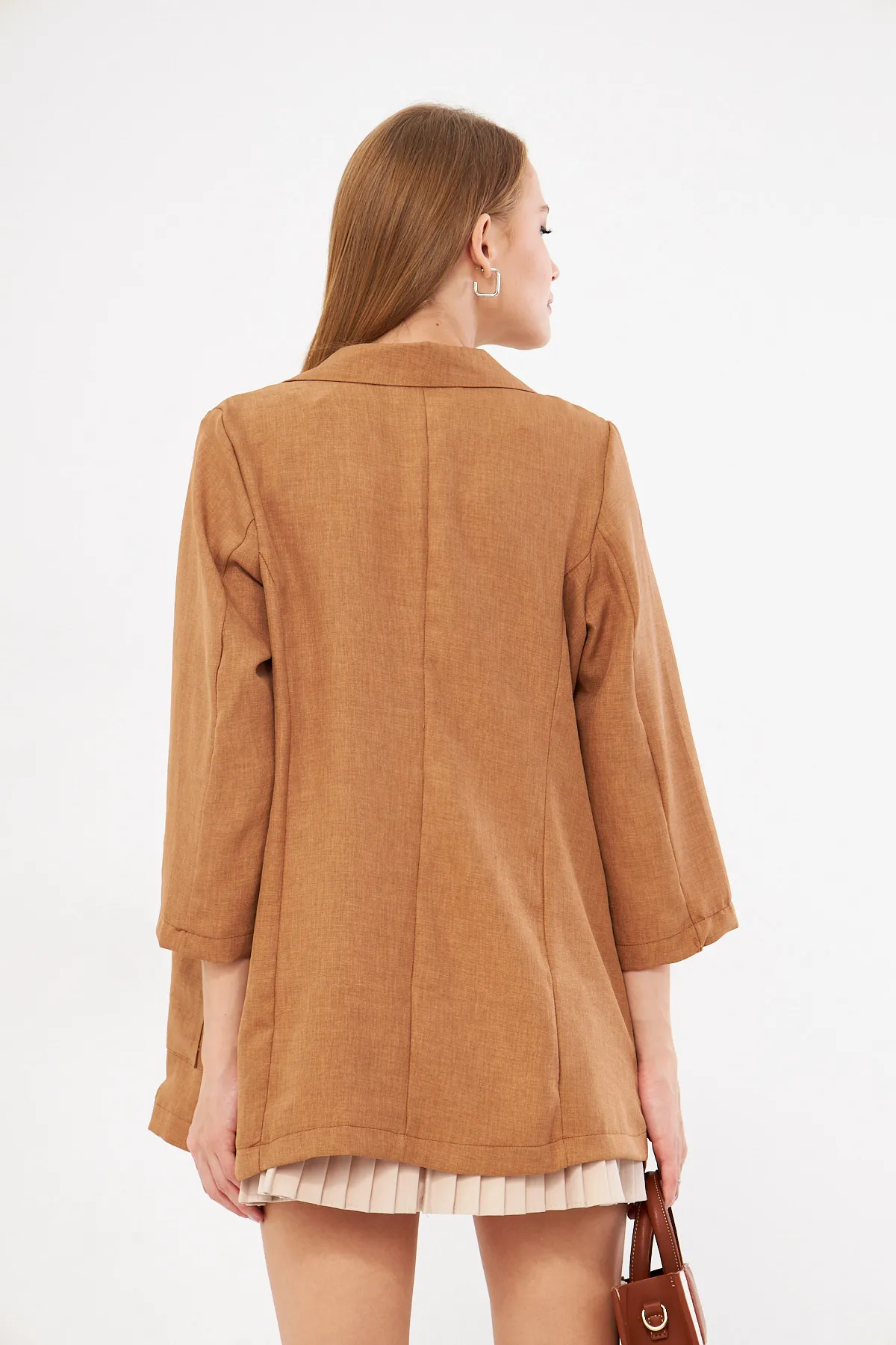 ARM-24Y001115 Camel Cepli Oversize Ceket