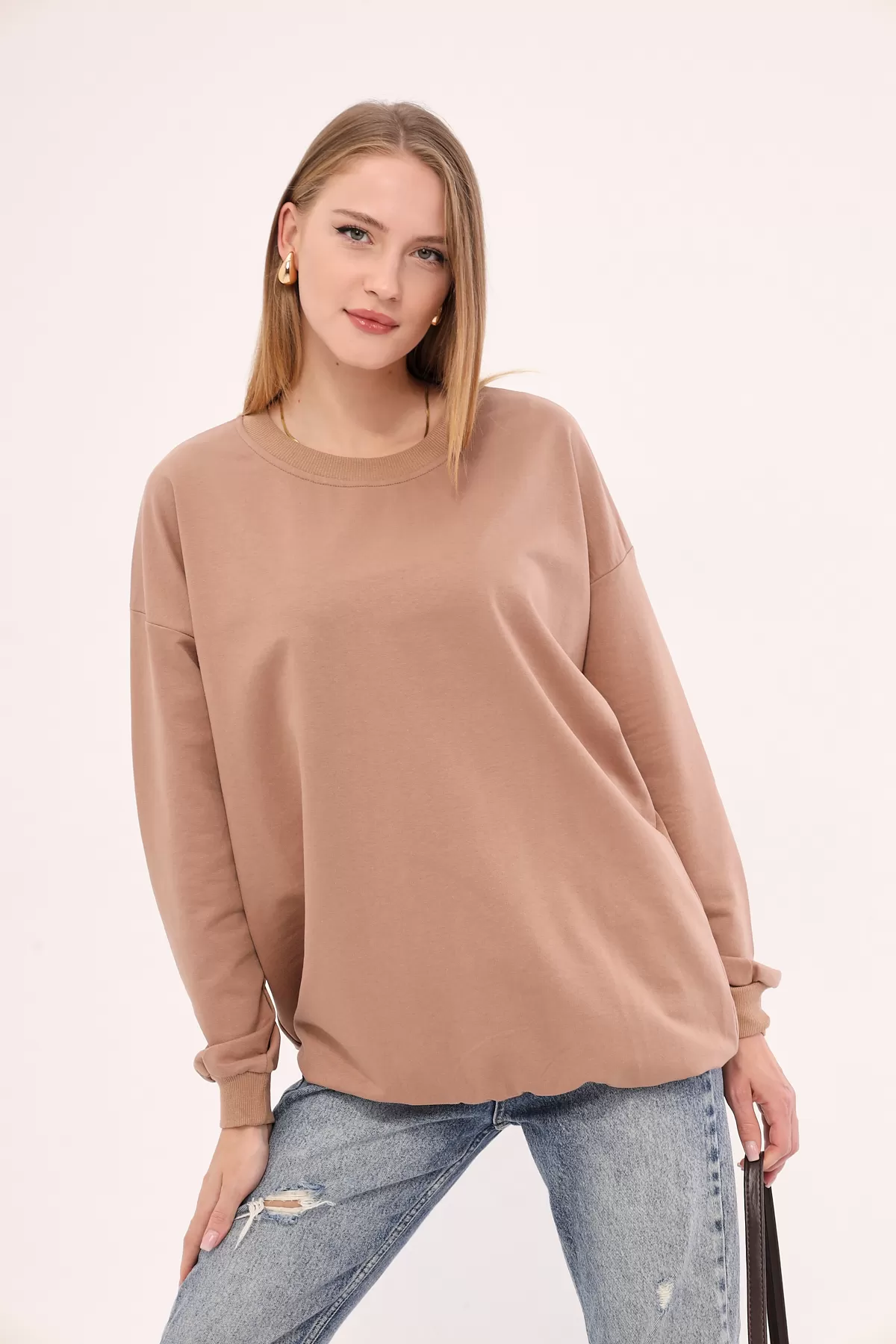 ARM-22K024027 Vizon Yuvarlak Yaka Oversize Sweatshirt