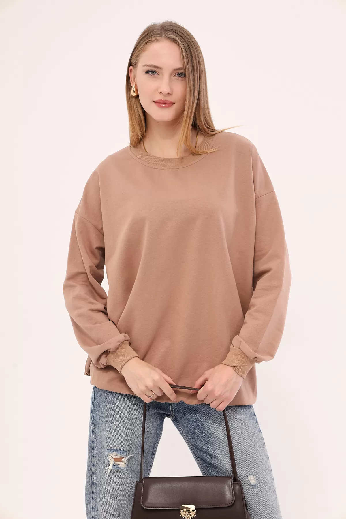 ARM-22K024027 Vizon Yuvarlak Yaka Oversize Sweatshirt